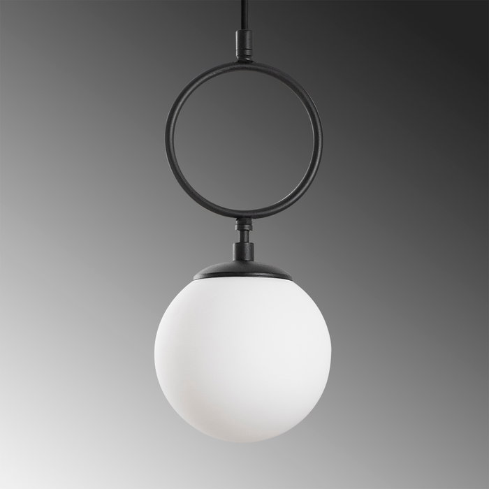 Opviq Ring - 13432 Lámpara de araña de metal negro